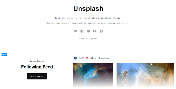 Unsplash - один из лучших бесплатных фотостоков