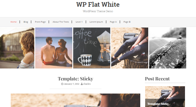 WP Flat White: чистая тема WordPress для блогов
