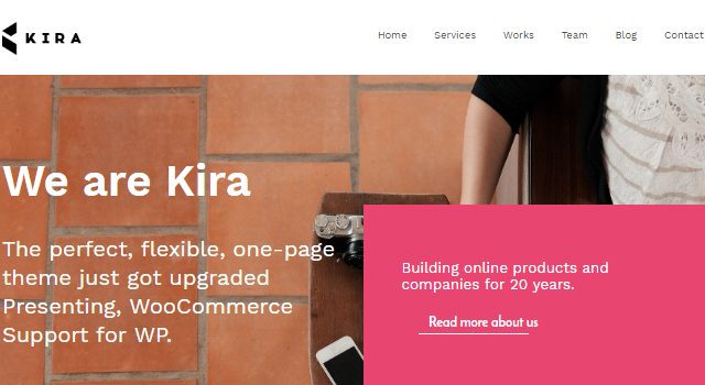 Kira Lite: тема WordPress для креативного агентства