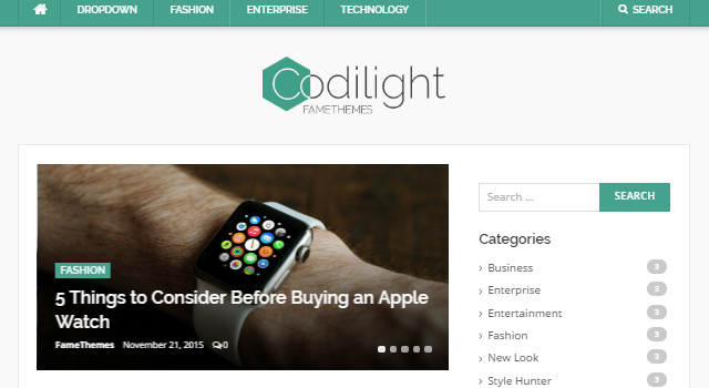 Codilight Lite: современная и чистая тема WordPress для журналов