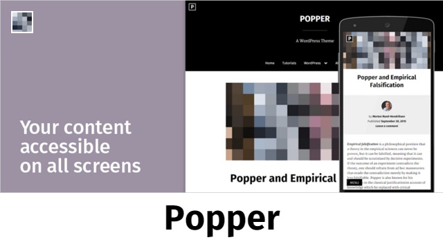 Popper: доступная и мобильная тема WordPress