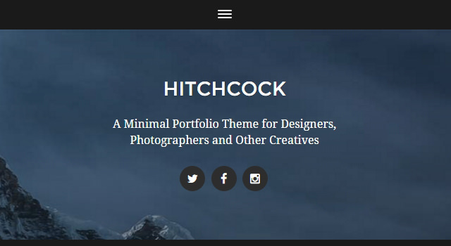 Hitchcock: тема WordPress с минимальным портфолио