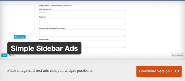 Бесплатные плагины WordPress: Simple-Sidebar-Ads