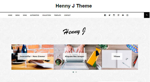Henny J: чистая тема WordPress для ведения блога