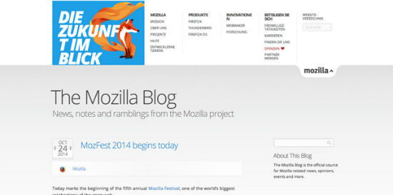 Официальный блог Mozilla.