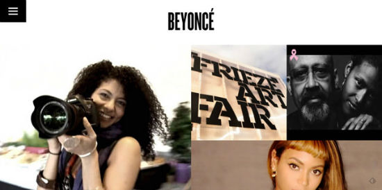 Die offizielle Webseite von Beyoncé.