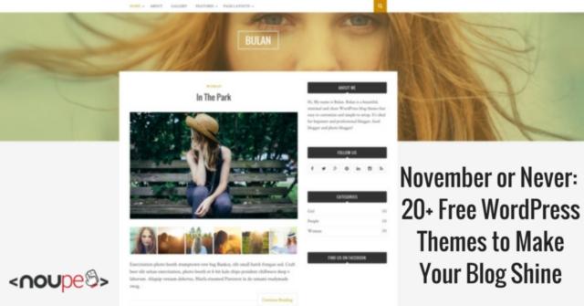 Ноябрь или никогда: 20+ бесплатных тем WordPress, которые сделают ваш блог сияющим 