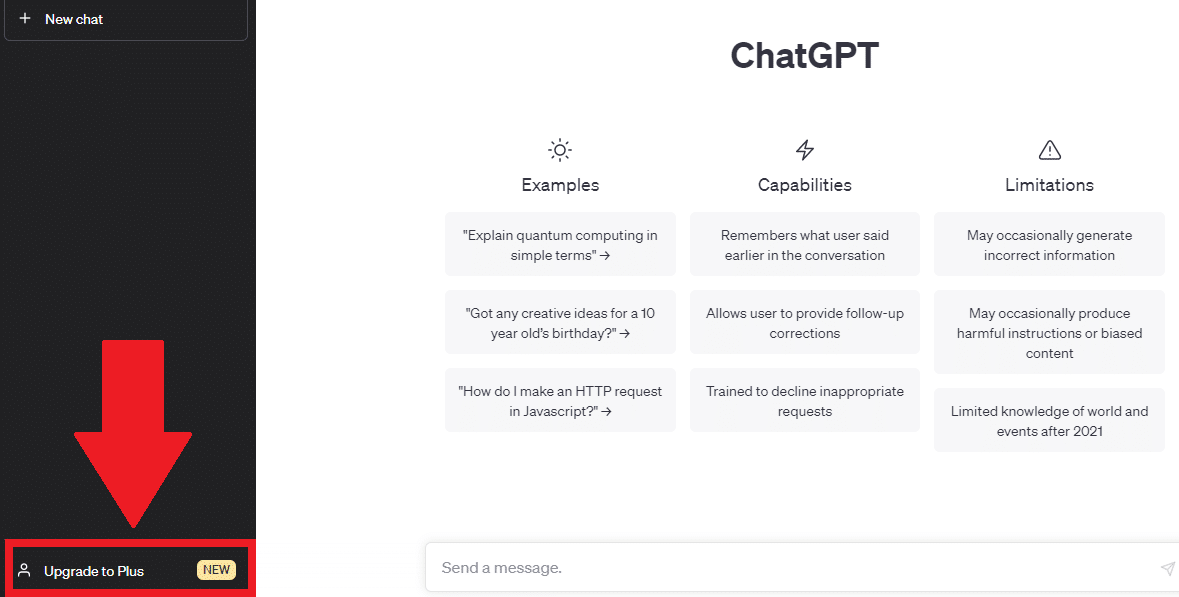 Вам необходимо перейти на учетную запись Plus, чтобы использовать плагины ChatGPT.